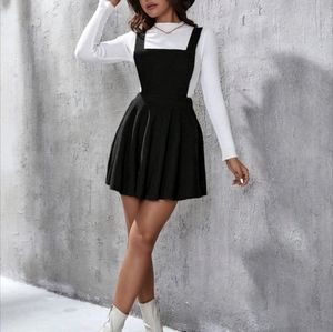 Black overalls dress